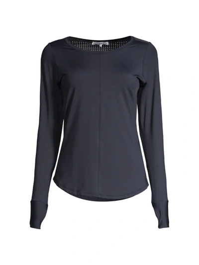 Shop L'etoile Sport Women's Golf & Tennis Perforated Back Top In Navy