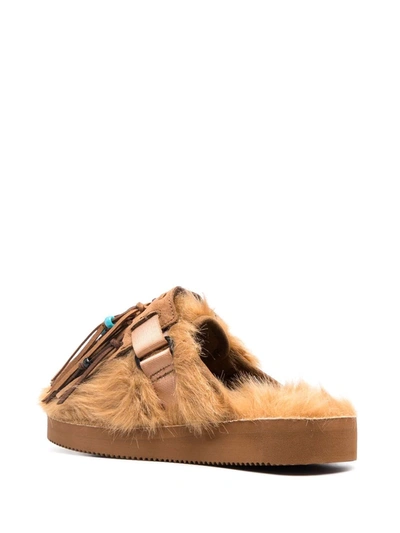 Shop Alanui X Suicoke Zavo Faux-fur Slippers In Multicolour