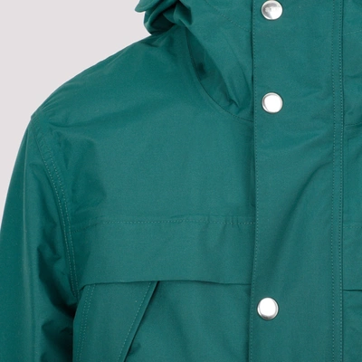 Shop Ami Alexandre Mattiussi Nylon Short Parka Jacket Coat In Green