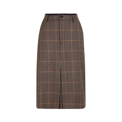 Shop Balenciaga Flat Box Pleat Skirt In Multicolour