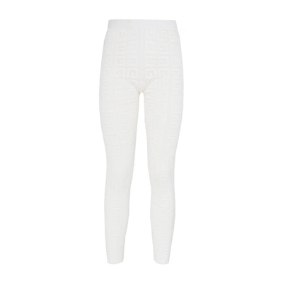 Shop Givenchy Jacquard 4g Leggings Pants In White