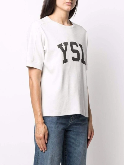mikro kromatisk Par Saint Laurent Vintage Ysl T-shirt In White | ModeSens