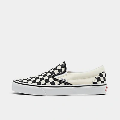 Shop Vans Big Kids' Classic Slip-on Casual Shoes In Black/off White