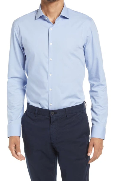 Shop Nordstrom Tech-smart Extra Trim Fit Dress Shirt In Light Blue