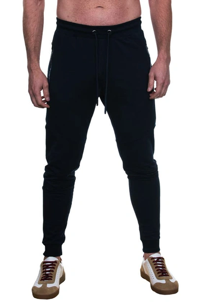 Shop Maceoo Doit Stretch Cotton Joggers In Blue