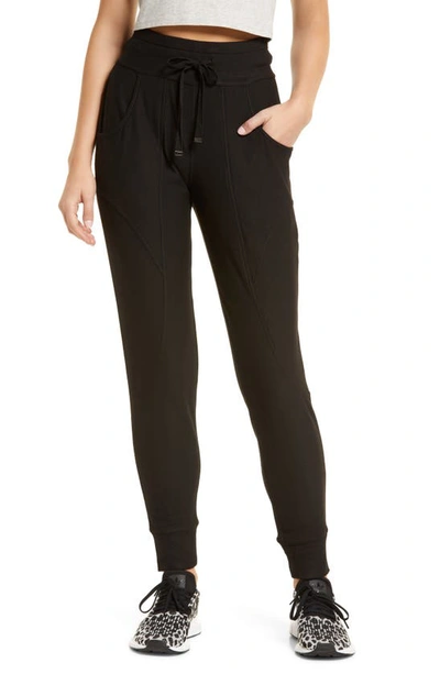 Shop Hue Cozy Curves High Waist Pocket Joggers In Black