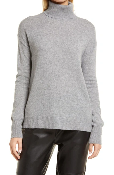 Shop Nordstrom Cashmere Turtleneck Sweater In Grey Heather