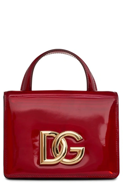 Shop Dolce & Gabbana 3.5 Calfskin Leather Crossbody Bag In Rosso