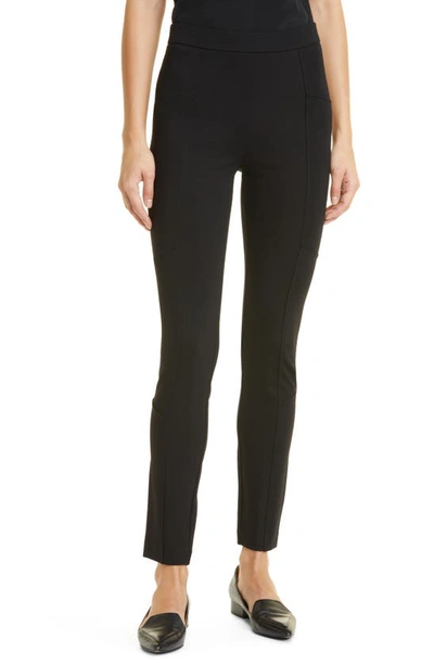 Shop Donna Karan Woman Seamed Ponte Leggings In Black