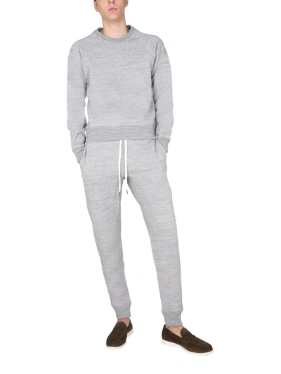 Tom Ford Heathered Grey Jogging Pants In Grey
