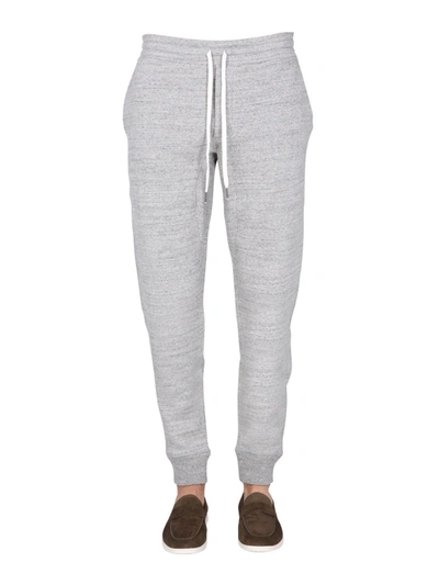 Tom Ford Heathered Grey Jogging Pants In Grey