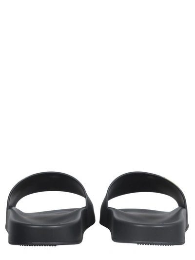Shop Versace Smile Medusa Slippers In Black
