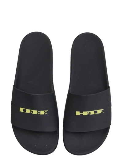Shop Rick Owens Drkshdw Slide Sandals In Black