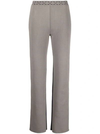 Off-white Arrow-waistband Trousers In Grün