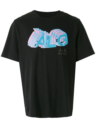 Shop Àlg Basic 3d Move T-shirt In 黑色
