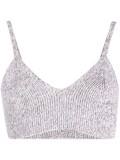Off-white White Cropped Top In Viscose Blend In 0100 White No Color