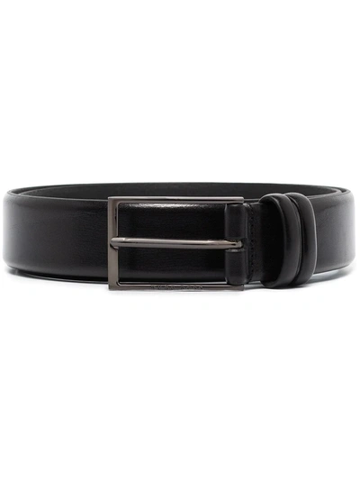Shop Hugo Boss Carmello Rectangle-buckle Belt In 黑色