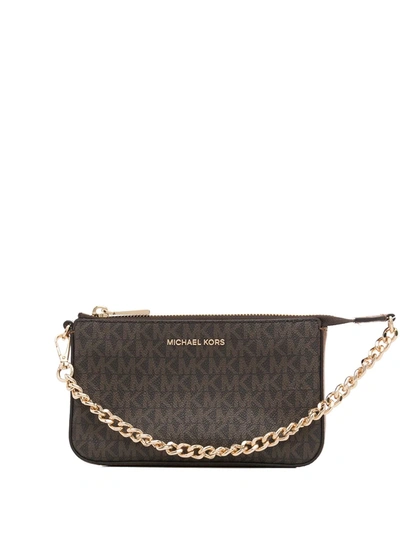 Michael Michael Kors Jet Set Shoulder Bag In 褐色