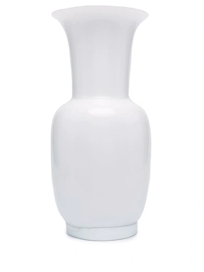 Shop Venini Opalino Vase (37cm) In 白色