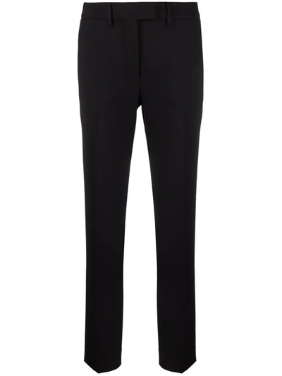 Incotex Straight-leg And Mid-rise Wool Tailored Trousers Clothing In Black