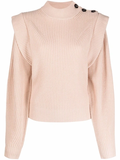 Shop Isabel Marant Peggy Knitted Jumper In 中性色
