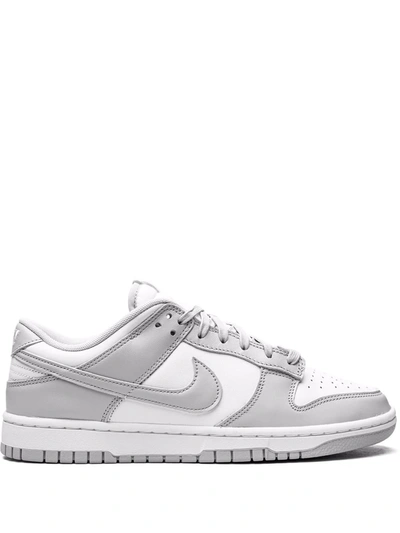 Shop Nike Dunk Low "grey Fog" Sneakers In White