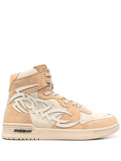 Misbhv Panel-detail Suede Sneakers In 中性色