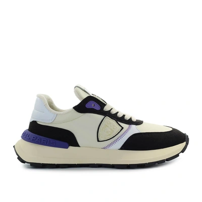 Shop Philippe Model Antibes Mondial Pop Cream Black Purple Sneaker In Violet