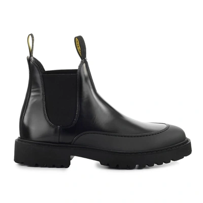 Shop Doucal's Black Leather Chelsea Boot