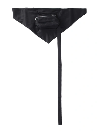 Rick Owens Drkshdw Triangle Cotton Shoulder Bag In Black
