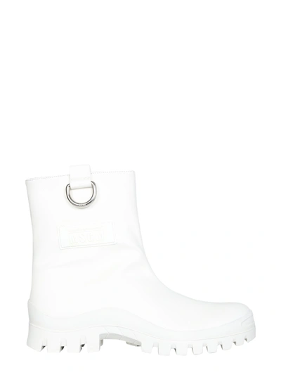 Msgm Rain Boots In White