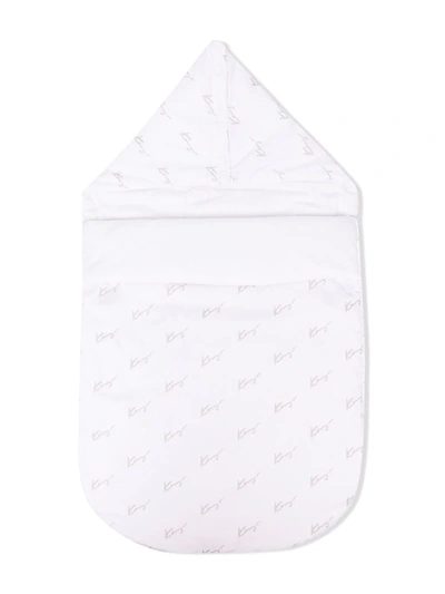 Shop Kenzo Logo Print Nest In White