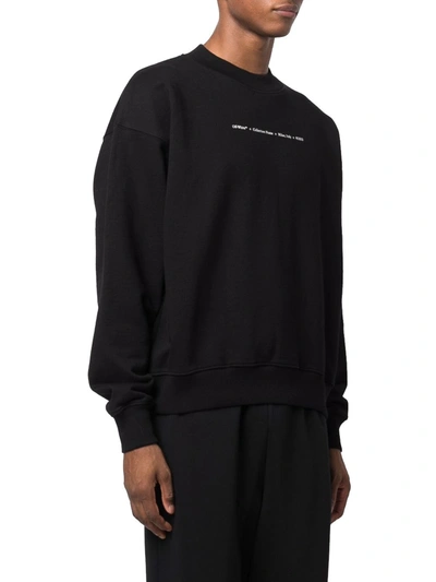 Shop Off-white Men's Black Cotton Sweatshirt