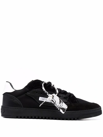 Shop Off-white Men's Black Leather Sneakers