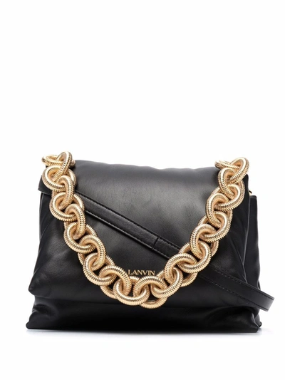 Shop Lanvin Women's Black Leather Shoulder Bag