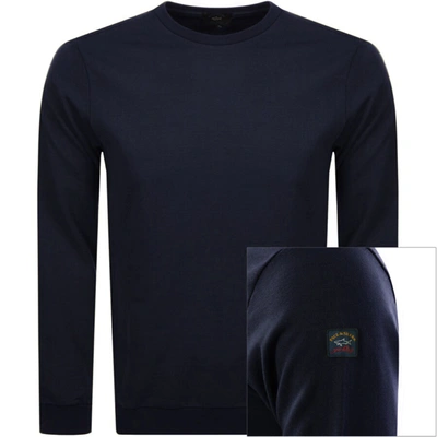 Shop Paul &amp; Shark Paul And Shark Crew Neck Sweatshirt Navy