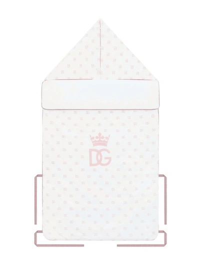 Shop Dolce & Gabbana Dg Logo-print Sleeping Bag In White