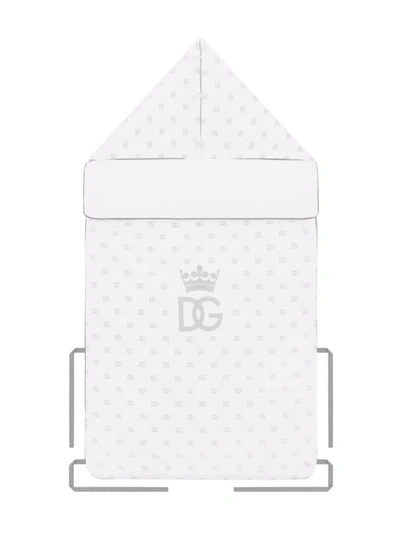 Shop Dolce & Gabbana Dg Logo-print Sleeping Bag In White