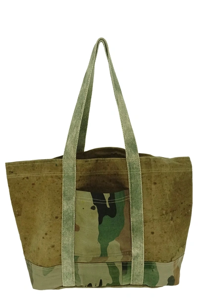 Shop Vintage Addiction Tote Bag In Olive/khaki