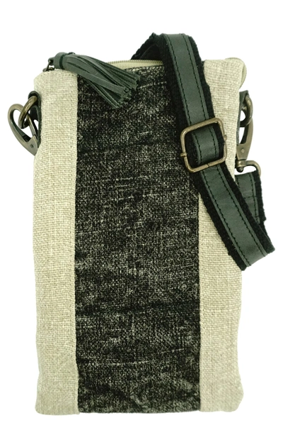 Shop Vintage Addiction Crossbody Bag In Charcoal/ash Grey