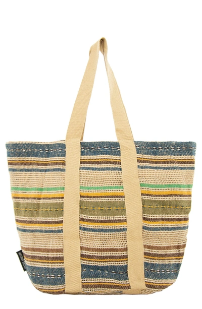 Shop Vintage Addiction Striped Tote Bag In Multi