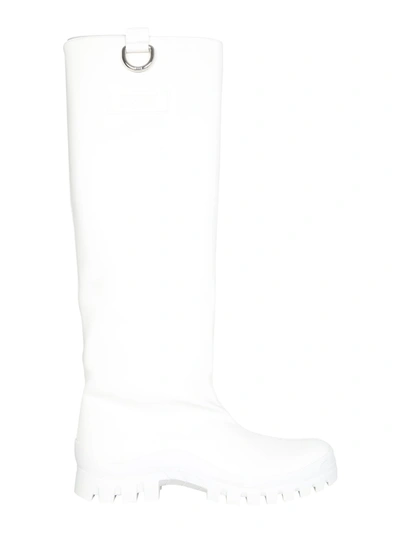 Shop Msgm Rain Boots In Bianco