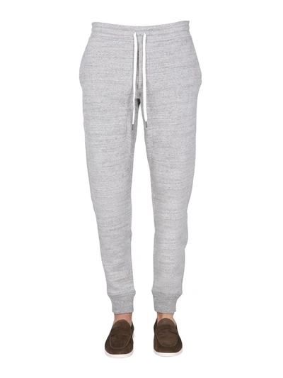 Tom Ford Heathered Grey Jogging Pants In Grigio
