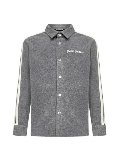 Shop Palm Angels Shirt In Light Grey White