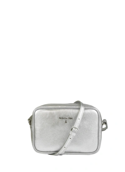 Shop Patrizia Pepe Leather Hobo Bag In Silver