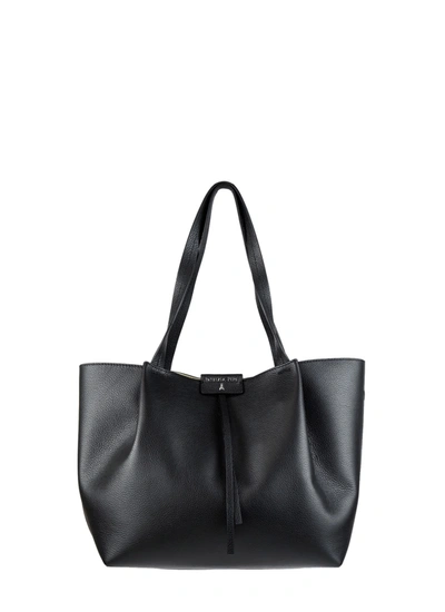 Shop Patrizia Pepe Leather Hobo Bag In Black