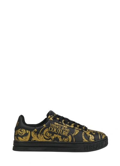 Shop Versace Jeans Couture Fondo Court Sneaker In Black