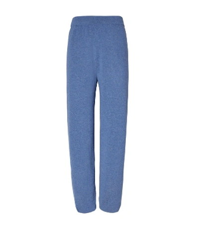 Shop Tory Sport Tory Burch Cashmere Jogger In Blue Wash Heather