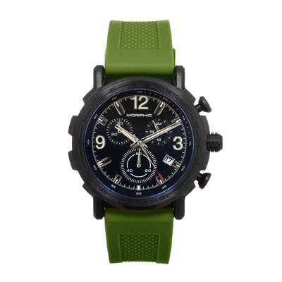Shop Morphic M93 Series Black Dial Mens Watch Mph9304 In Black / Green