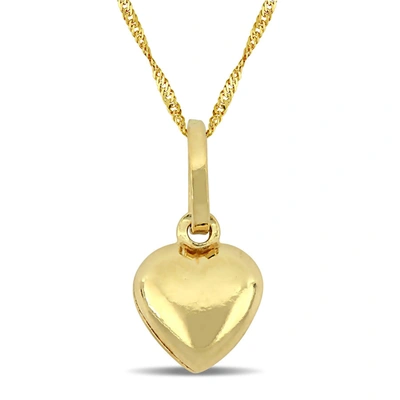 Shop Amour Heart Charm Pendant With Chain In 18k Yellow Gold